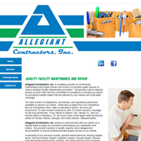 Sample website for Allegiant Contractors