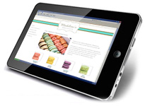 Screenshot of example website